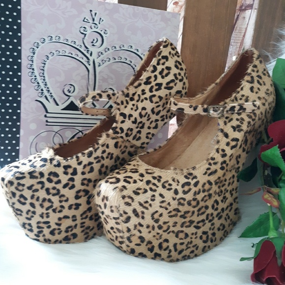 Jeffrey Campbell Nightwalk Cheetah Floating Heels - Picture 2 of 8